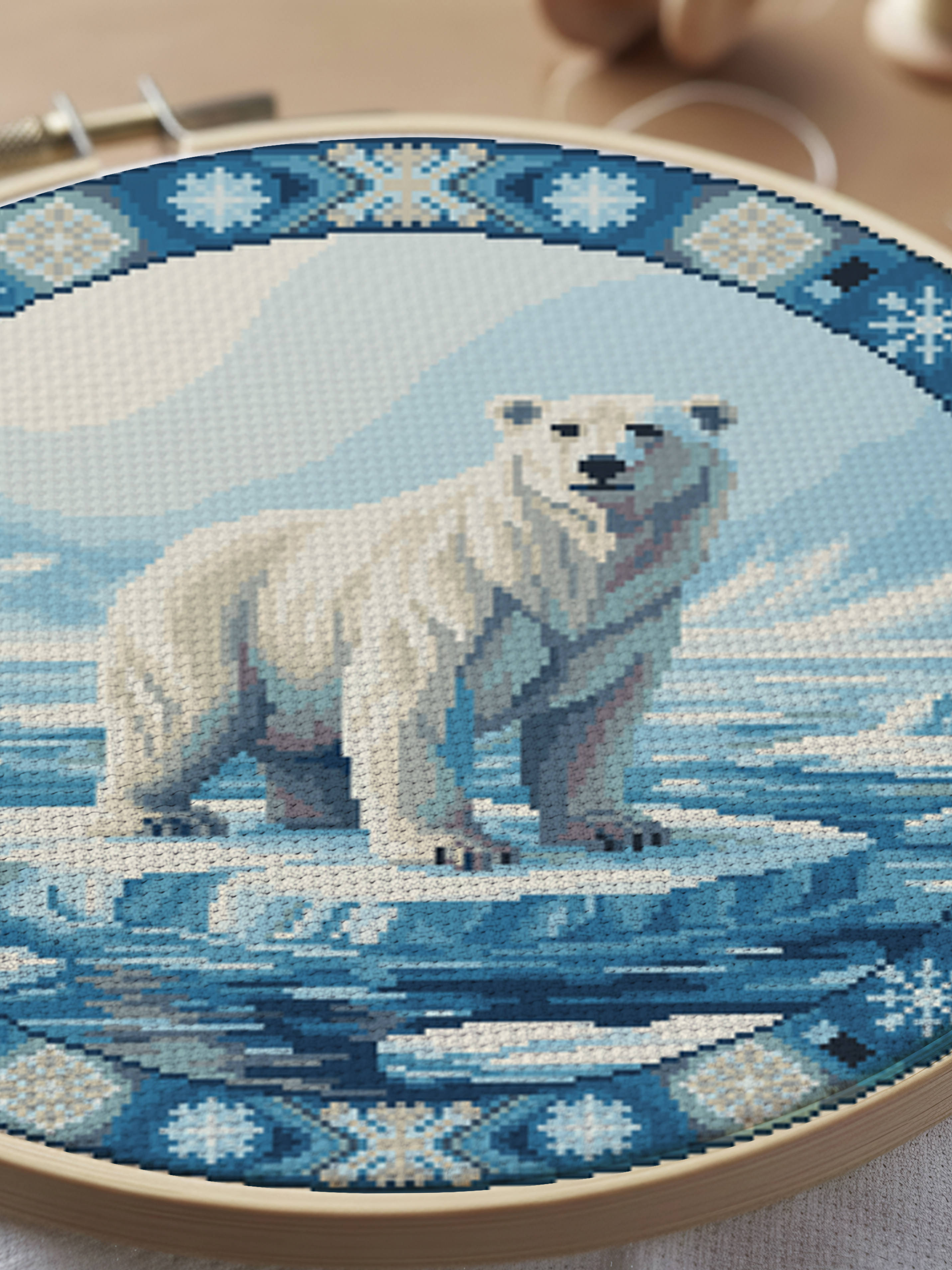 Polar Bear cross-stitch
